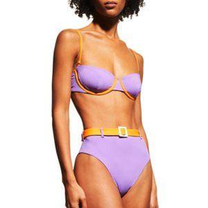 NWT Weworewhat Balconette Underwire Bikini Top & High Waist Bikini Bottom